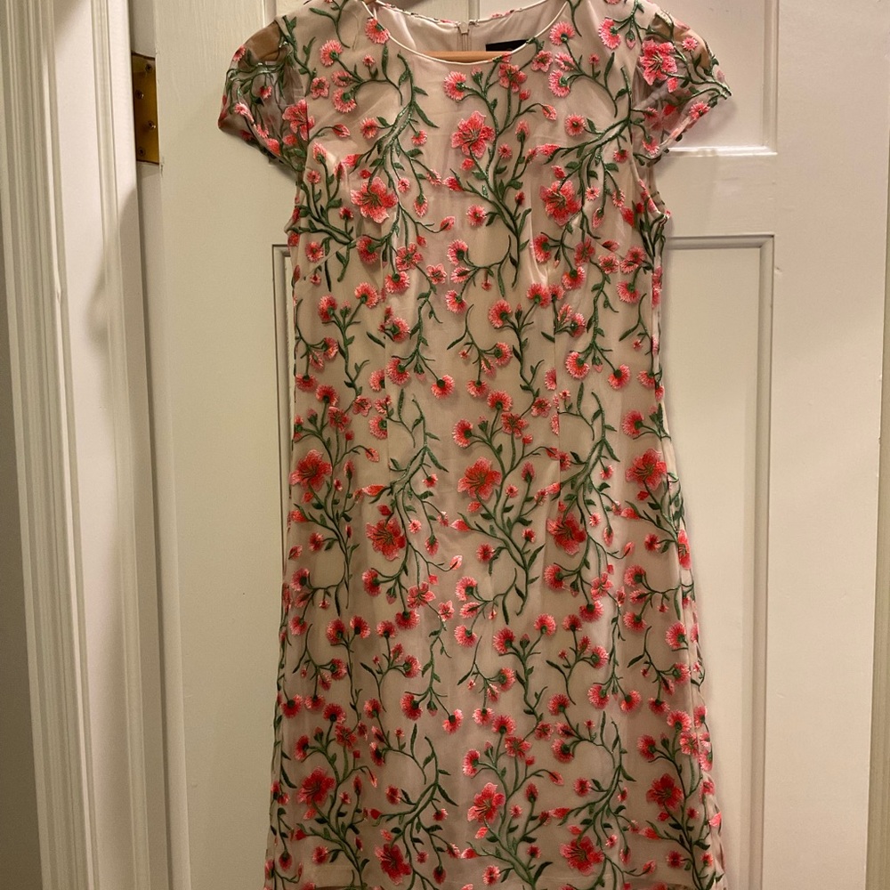 Anthropologie, Andrianna Papell dress with embroidery from Anthropologie.